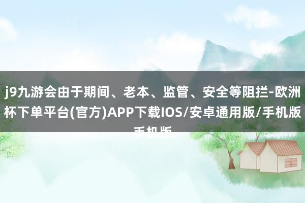 j9九游会由于期间、老本、监管、安全等阻拦-欧洲杯下单平台(官方)APP下载IOS/安卓通用版/手机版