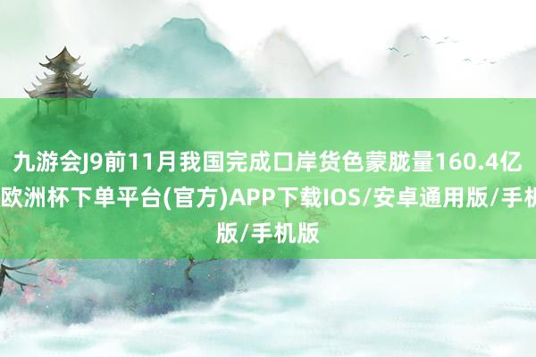 九游会J9前11月我国完成口岸货色蒙胧量160.4亿吨-欧洲杯下单平台(官方)APP下载IOS/安卓通用版/手机版